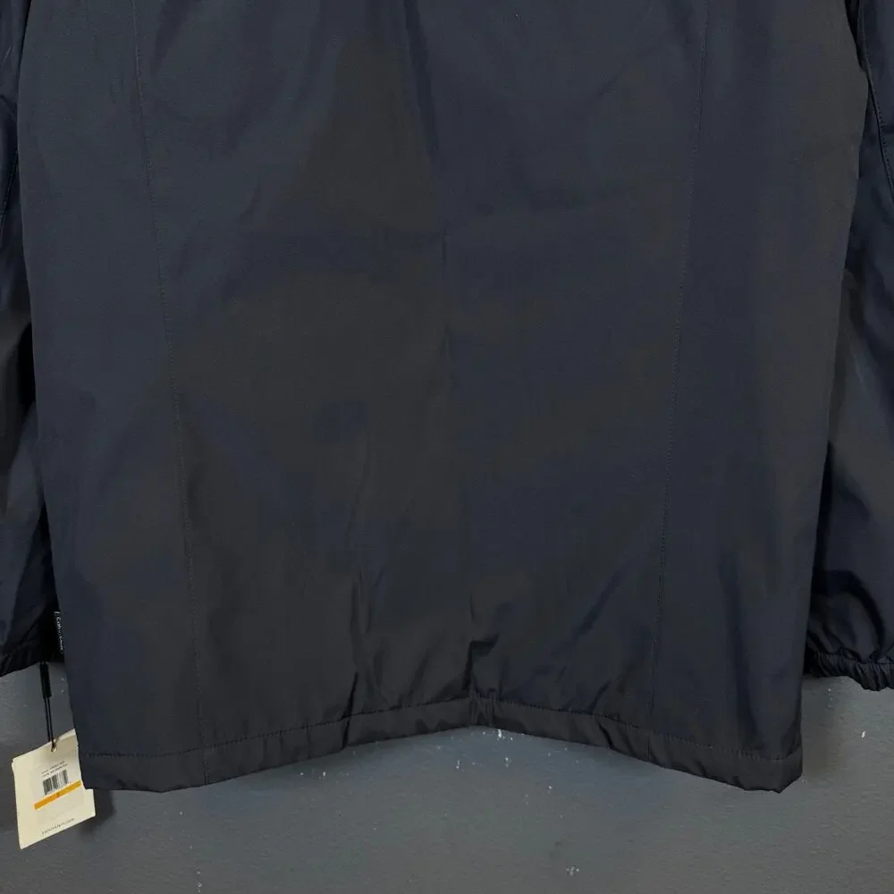 Calvin Klein S men’s blue parka down Winter Jacket Hooded Fleece